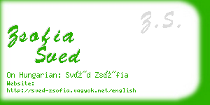 zsofia sved business card